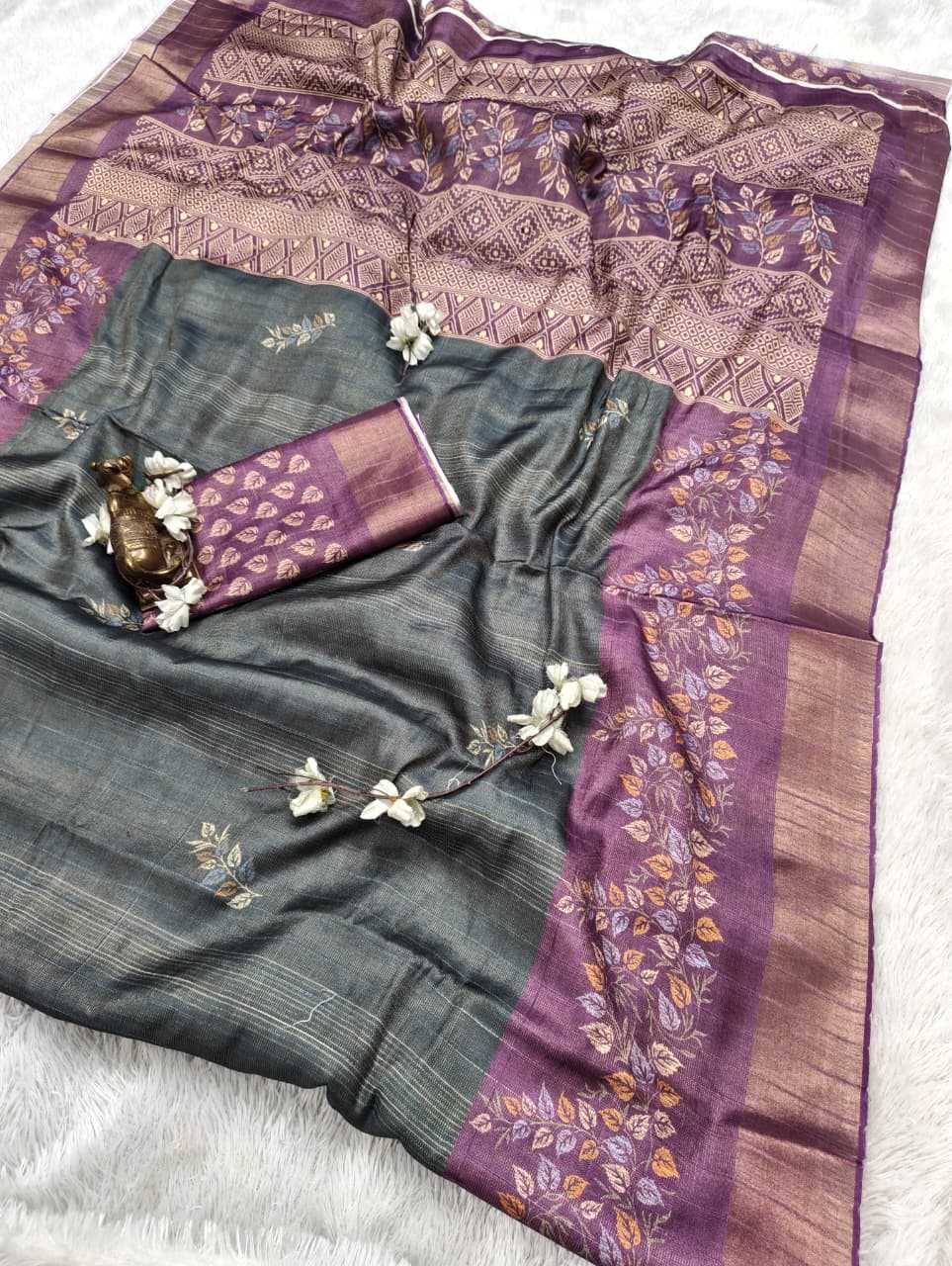 YNF Wholesale Handloom Silk Printed Silk Saree  | Surat Manufacturer