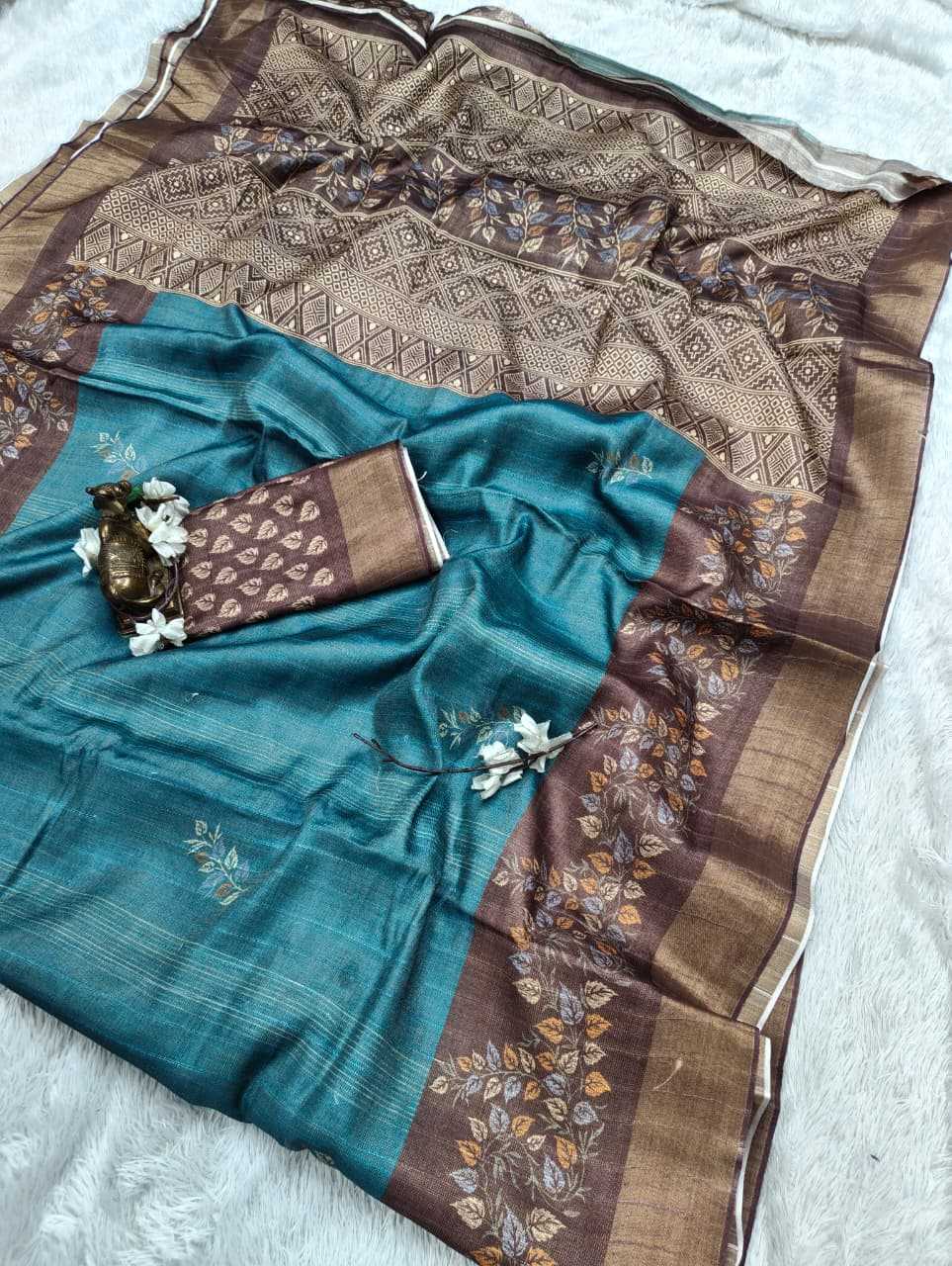 YNF Wholesale Handloom Silk Printed Silk Saree  | Surat Manufacturer