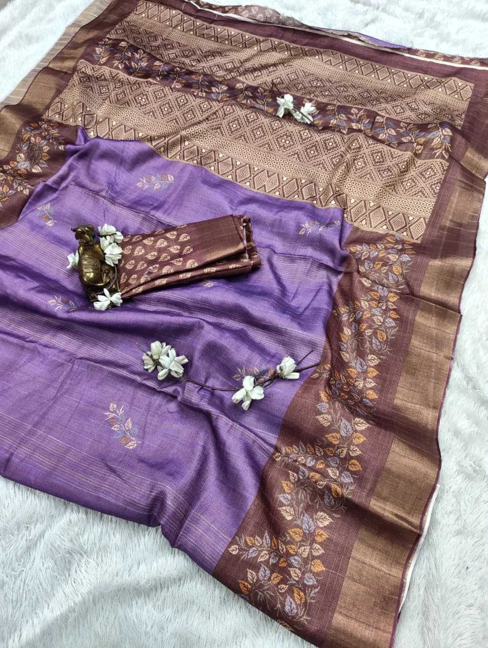 YNF Wholesale Handloom Silk Printed Silk Saree  | Surat Manufacturer