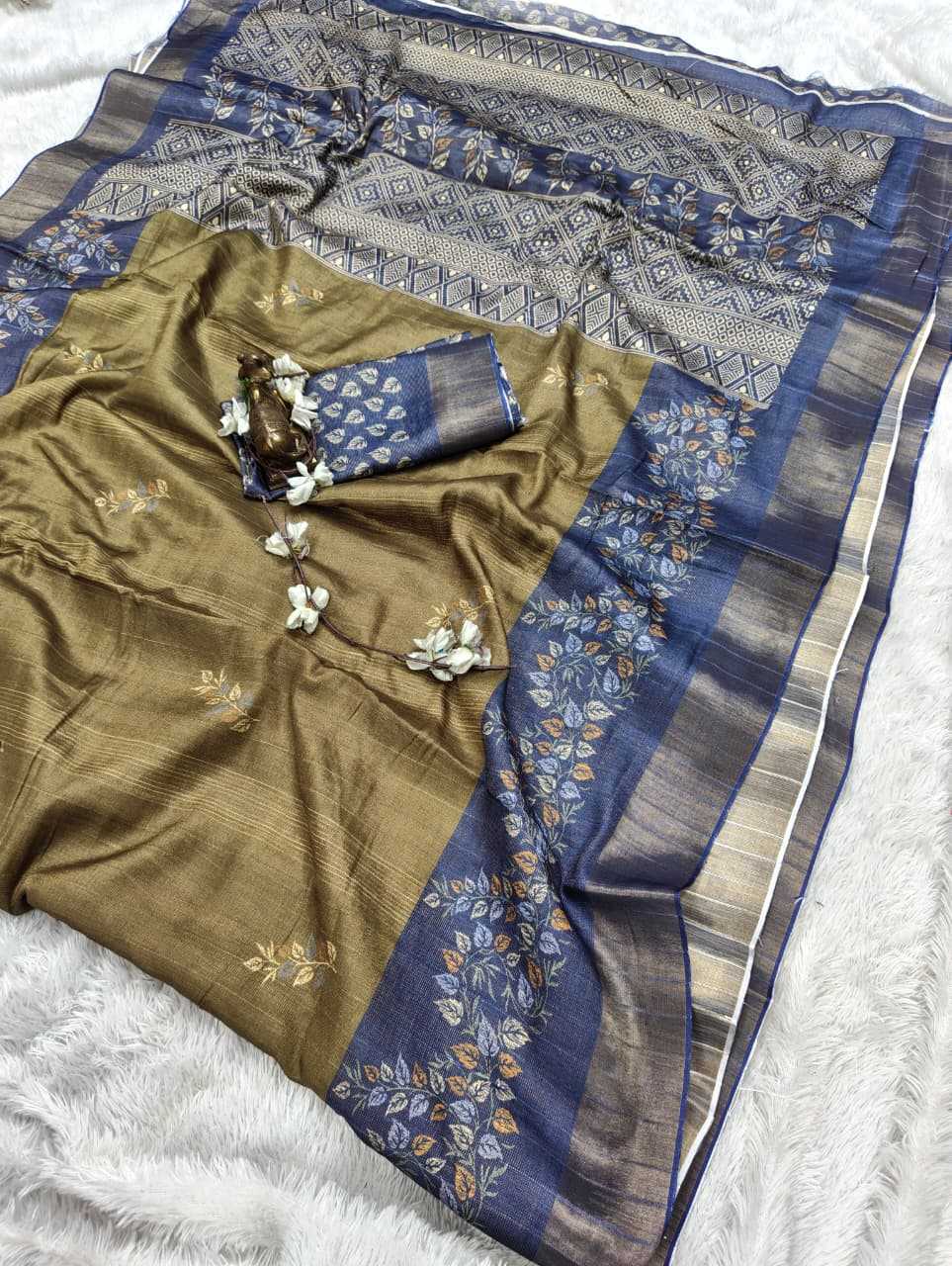 YNF Wholesale Handloom Silk Printed Silk Saree  | Surat Manufacturer