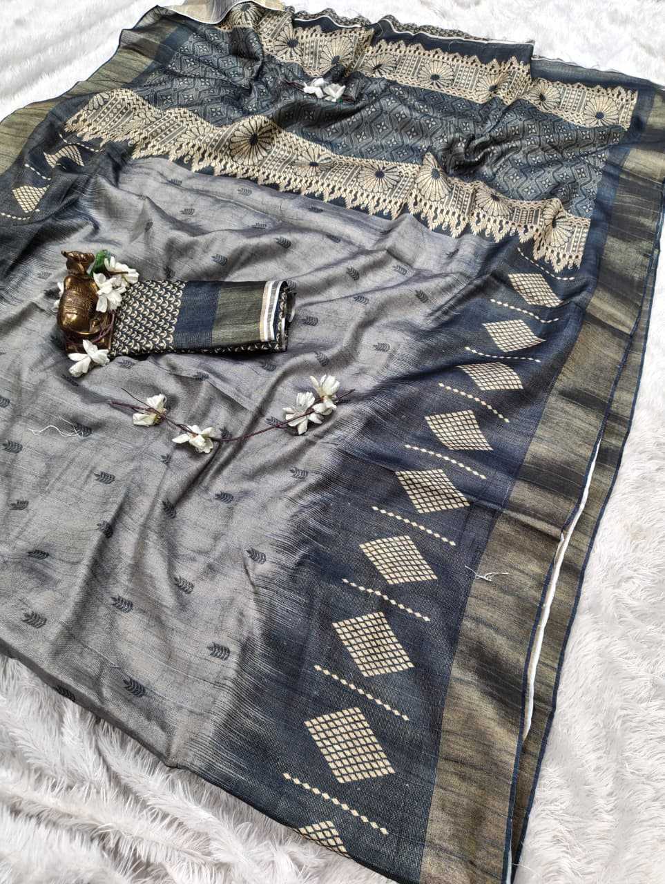 YNF Wholesale Handloom Silk Printed Silk Saree  | Surat Manufacturer