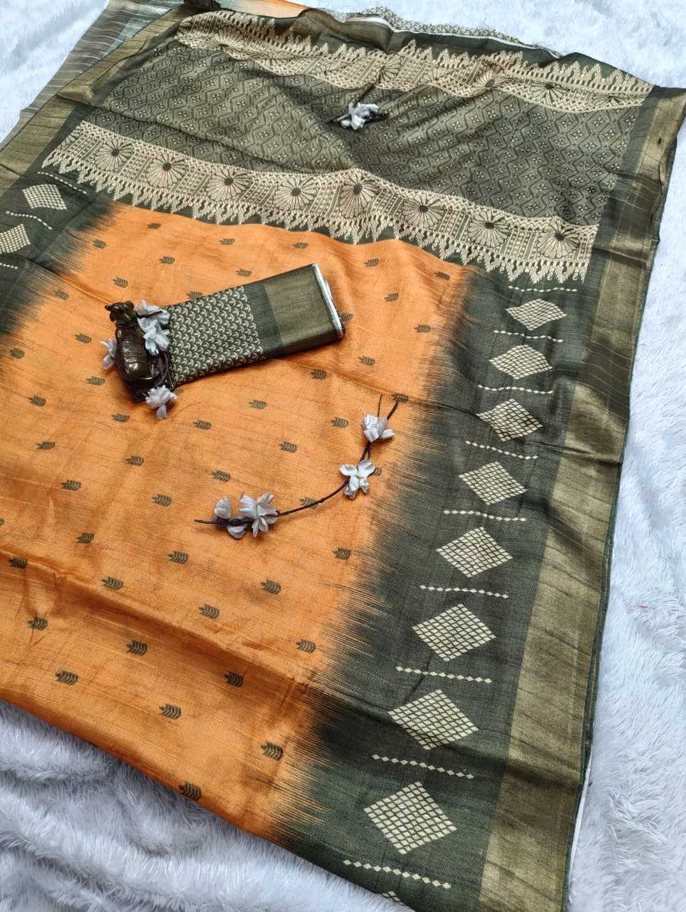 YNF Wholesale Handloom Silk Printed Silk Saree  | Surat Manufacturer
