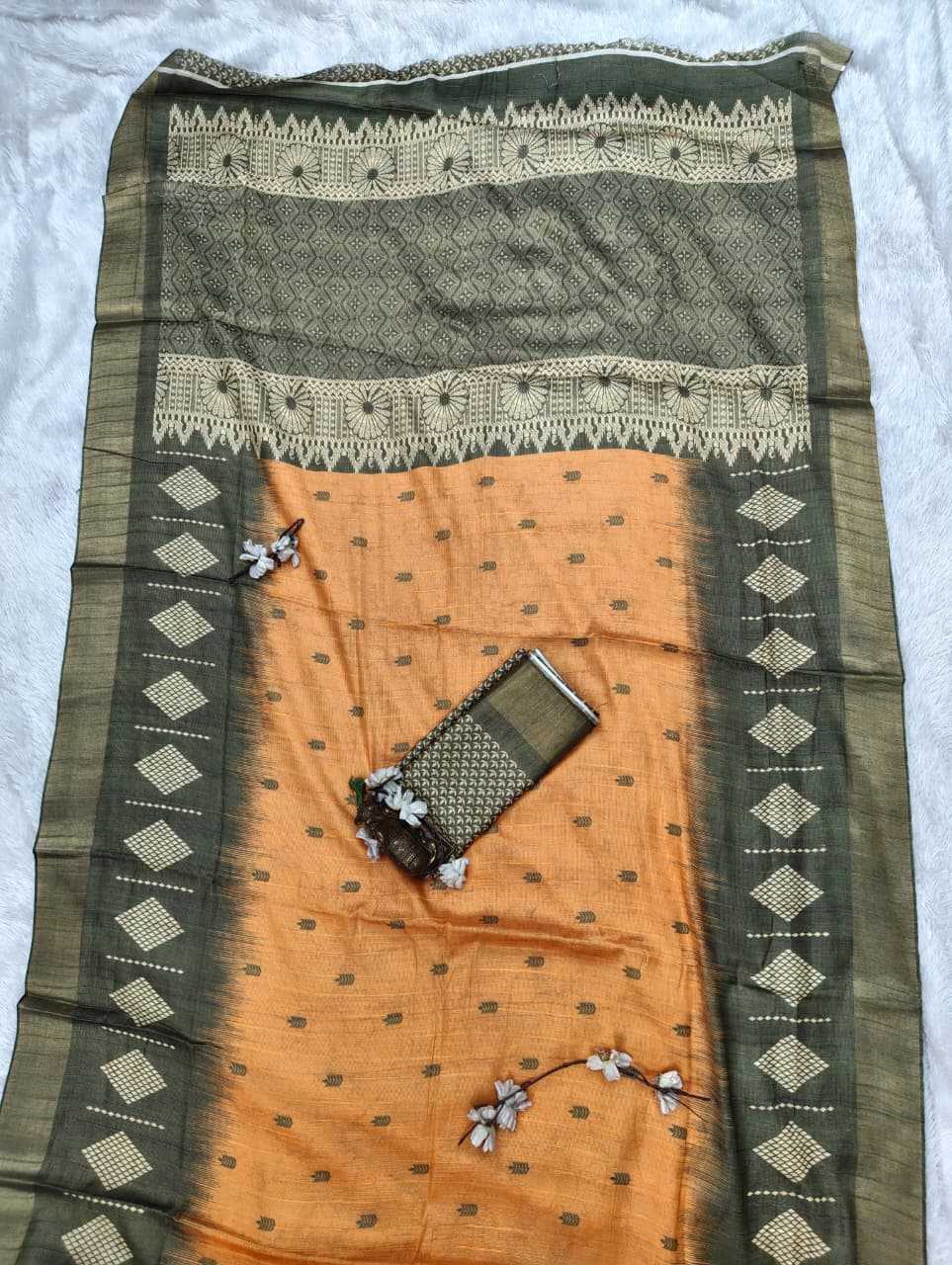 YNF Wholesale Handloom Silk Printed Silk Saree  | Surat Manufacturer
