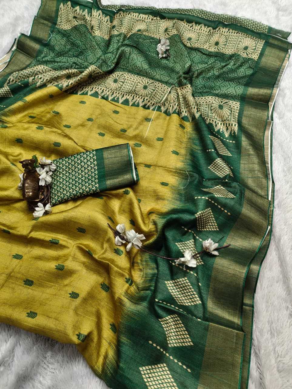 YNF Wholesale Handloom Silk Printed Silk Saree  | Surat Manufacturer