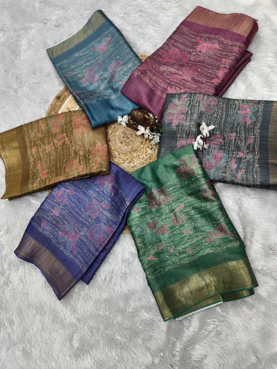 YNF Wholesale Handloom Silk Printed Silk Saree  | Surat Manufacturer