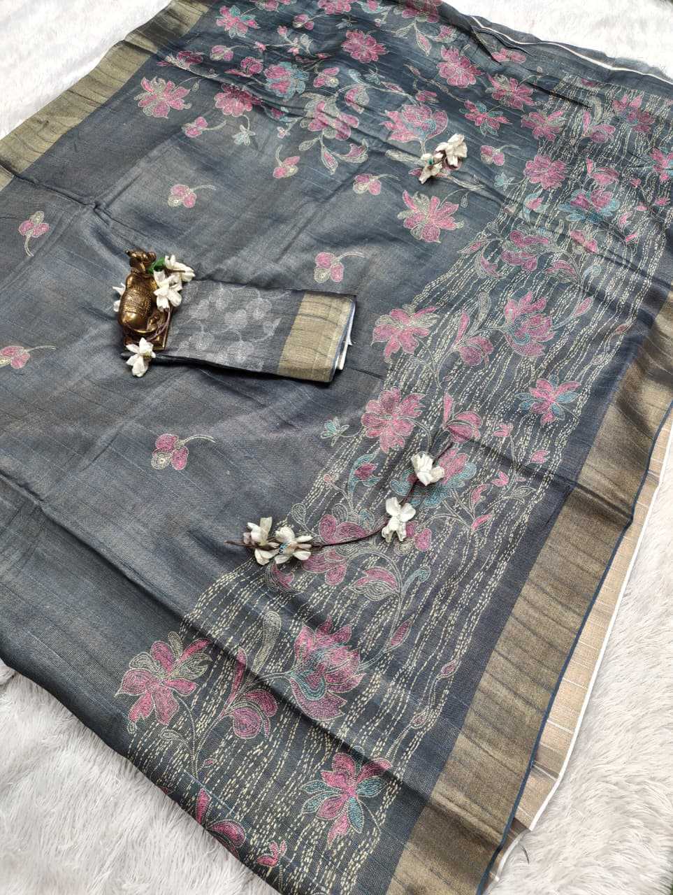 YNF Wholesale Handloom Silk Printed Silk Saree  | Surat Manufacturer