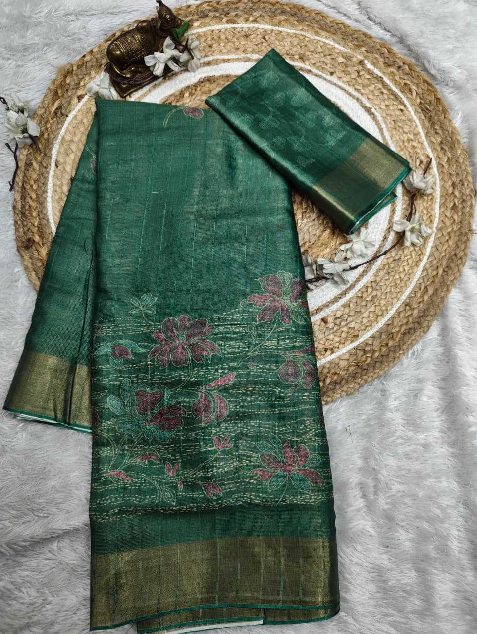 YNF Wholesale Handloom Silk Printed Silk Saree  | Surat Manufacturer