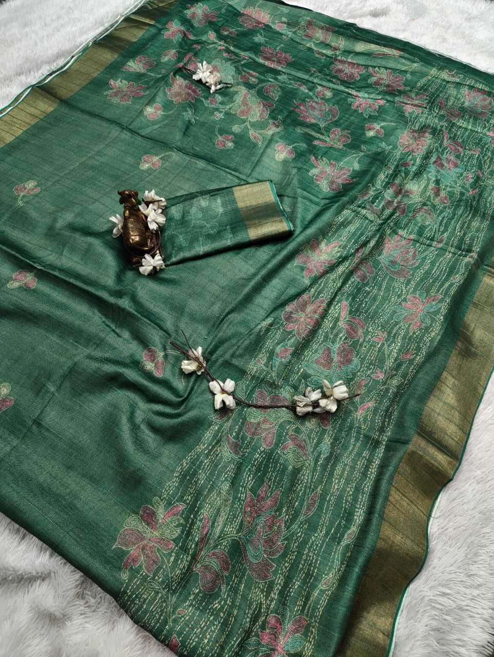 YNF Wholesale Handloom Silk Printed Silk Saree  | Surat Manufacturer