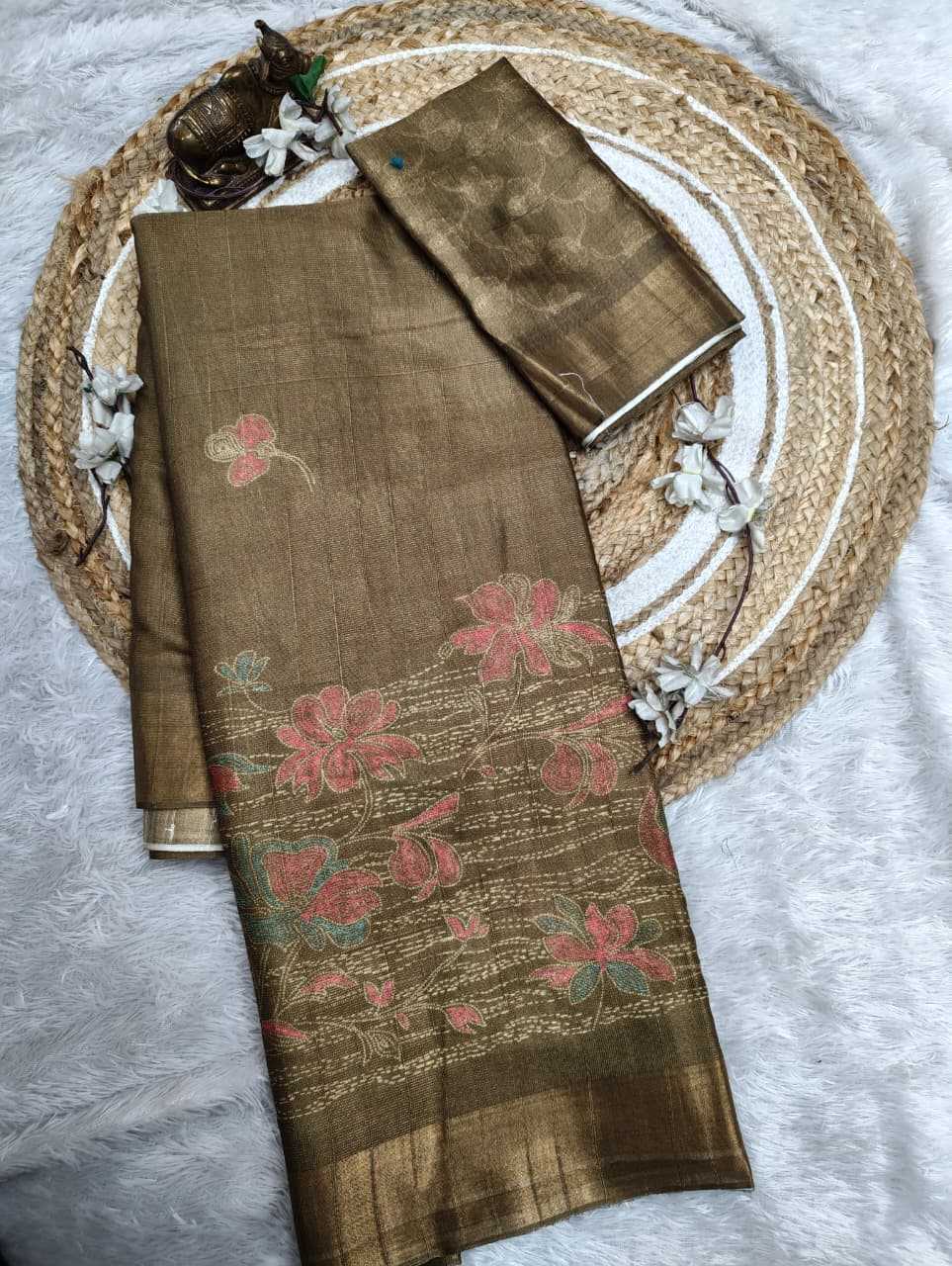 YNF Wholesale Handloom Silk Printed Silk Saree  | Surat Manufacturer