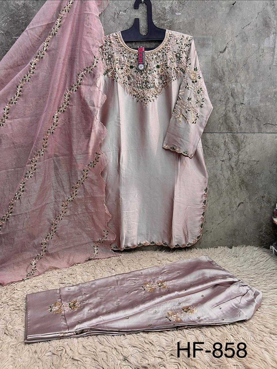 YNF Wholesale Malay Satin Silk Pakistani Suits  | Surat Manufacturer