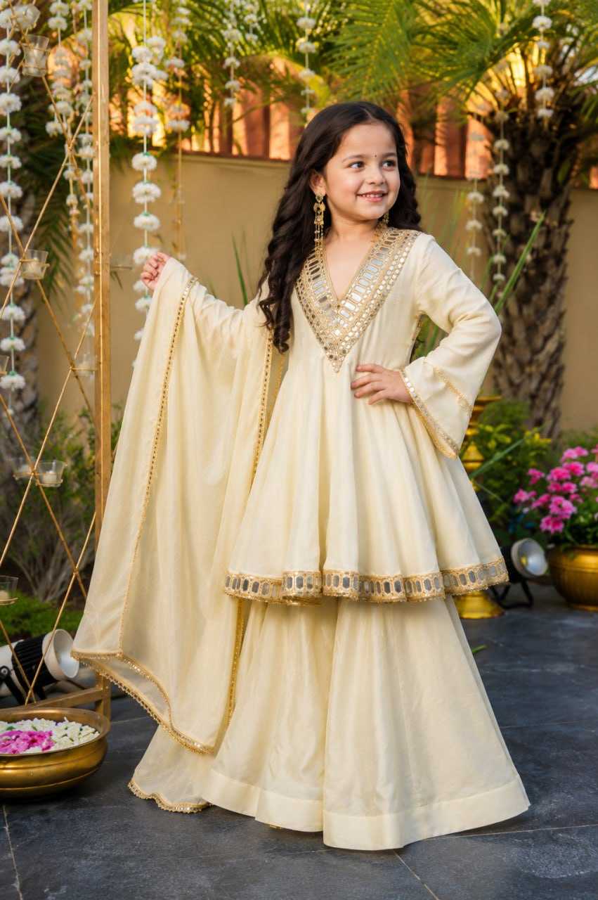 YNF Wholesale Chinon Silk Kids Suit  | Surat Manufacturer