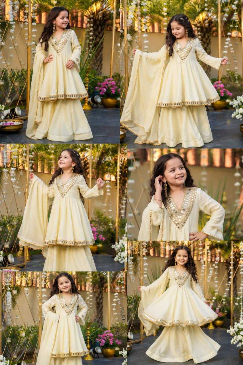 YNF Wholesale Chinon Silk Kids Suit  | Surat Manufacturer