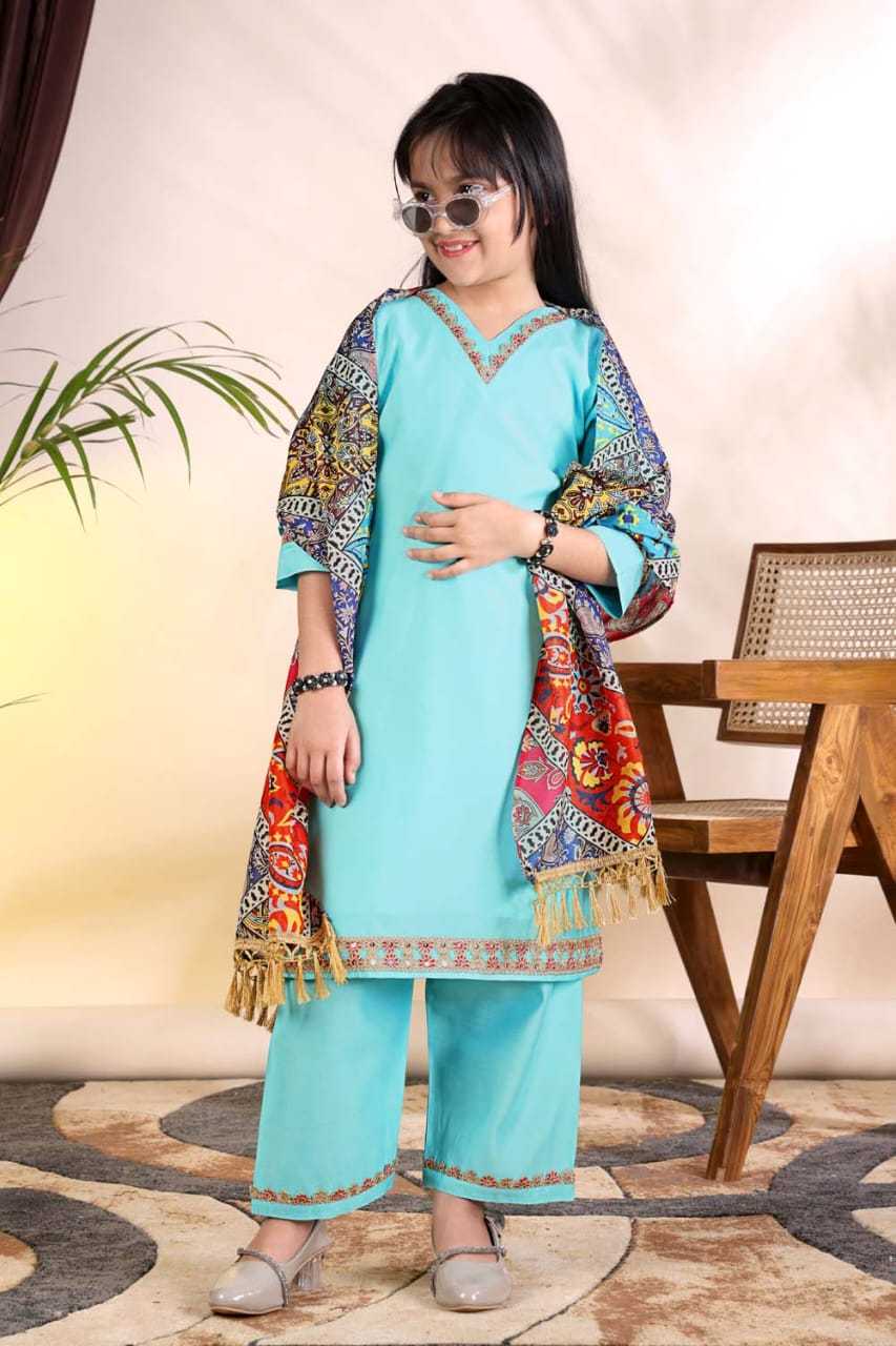 YNF Wholesale Heavy Roman Silk Kids Suit  | Surat Manufacturer