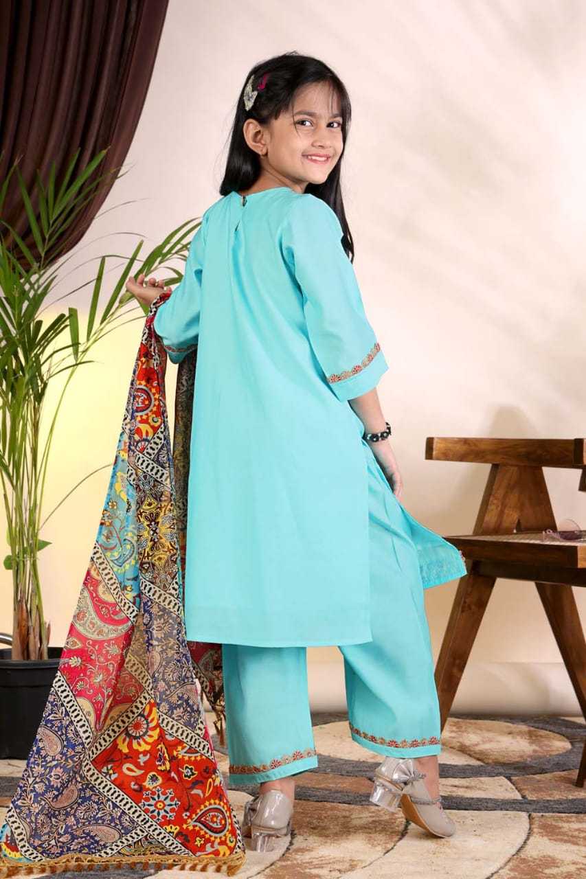 YNF Wholesale Heavy Roman Silk Kids Suit  | Surat Manufacturer