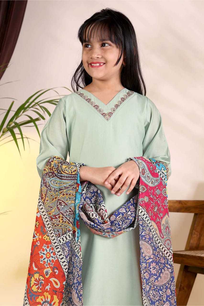 YNF Wholesale Heavy Roman Silk Kids Suit  | Surat Manufacturer
