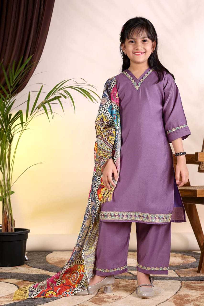YNF Wholesale Heavy Roman Silk Kids Suit  | Surat Manufacturer