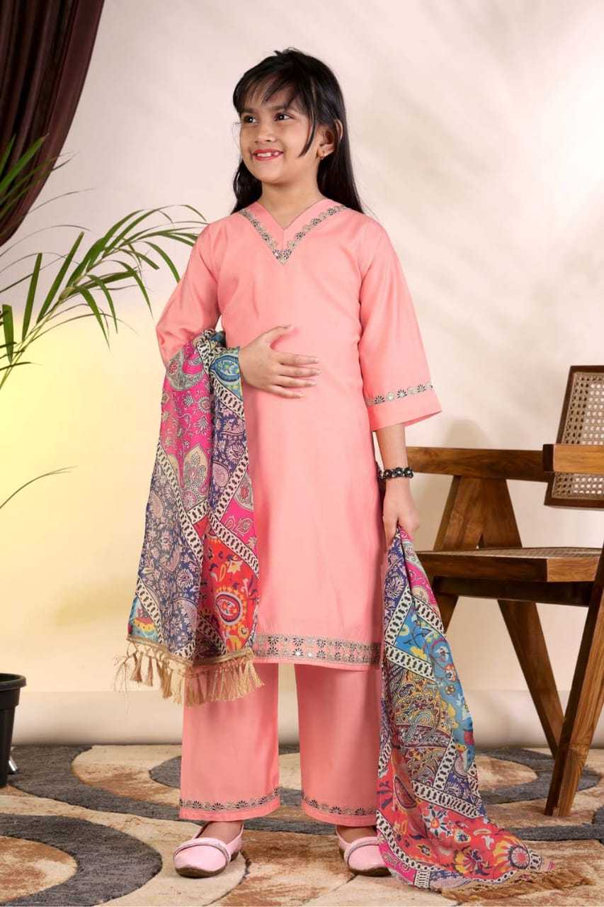 YNF Wholesale Heavy Roman Silk Kids Suit  | Surat Manufacturer