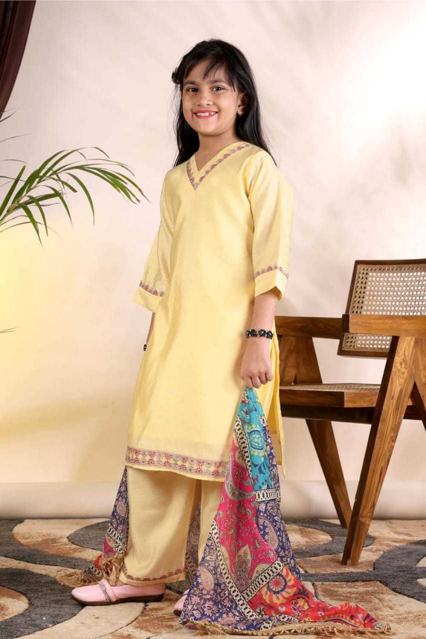 YNF Wholesale Heavy Roman Silk Kids Suit  | Surat Manufacturer