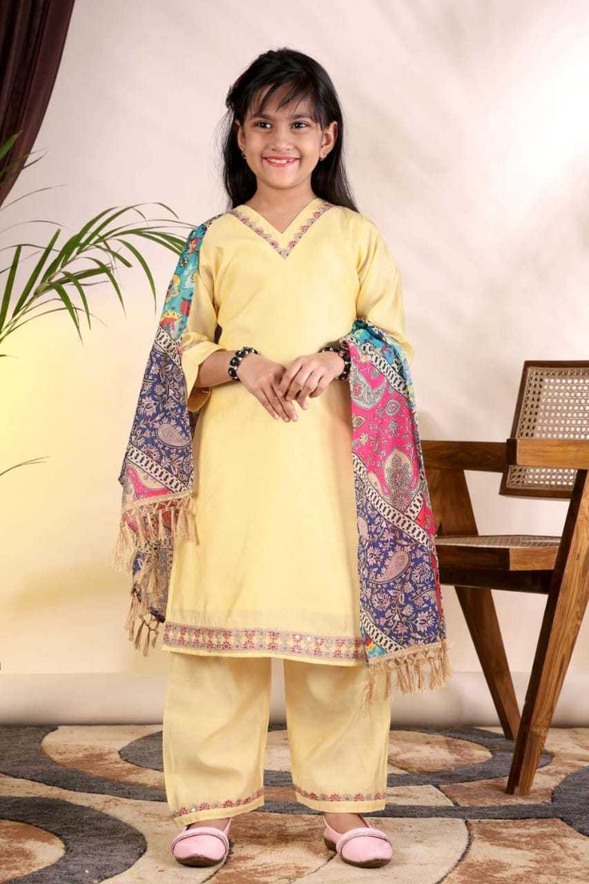 YNF Wholesale Heavy Roman Silk Kids Suit  | Surat Manufacturer