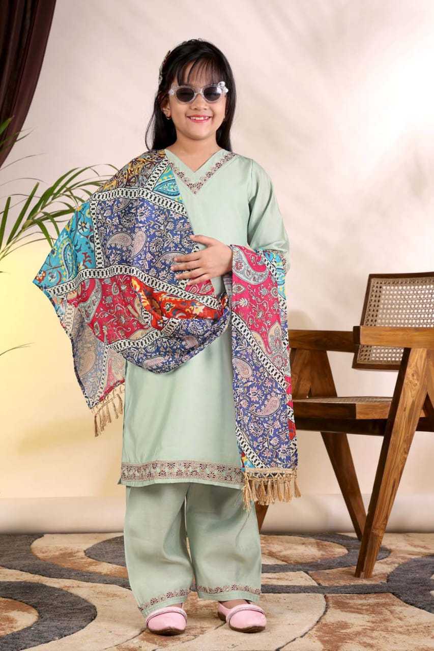 YNF Wholesale Heavy Roman Silk Kids Suit  | Surat Manufacturer