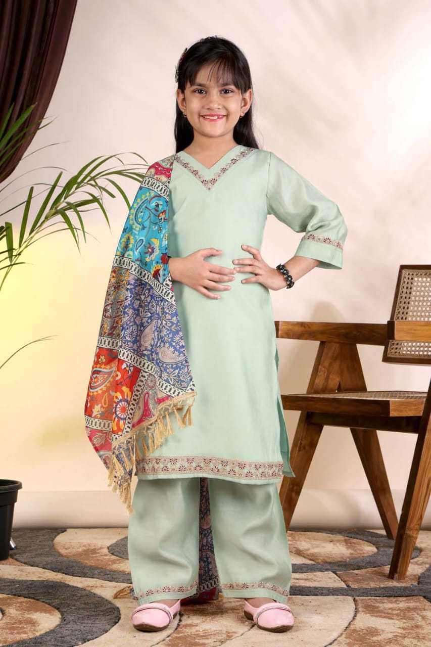 YNF Wholesale Heavy Roman Silk Kids Suit  | Surat Manufacturer