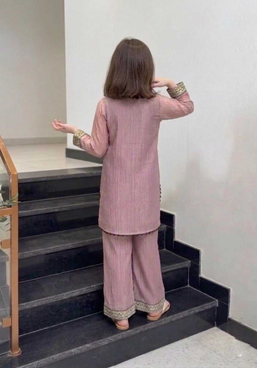 YNF Wholesale Crush Silk Kids Suit  | Surat Manufacturer