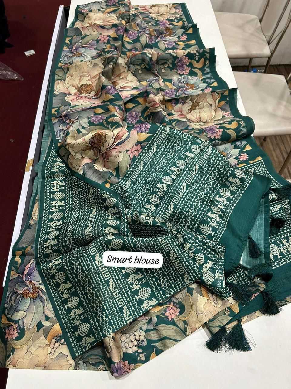 YNF Wholesale Tussar Silk Printed Sarees  | Surat Manufacturer