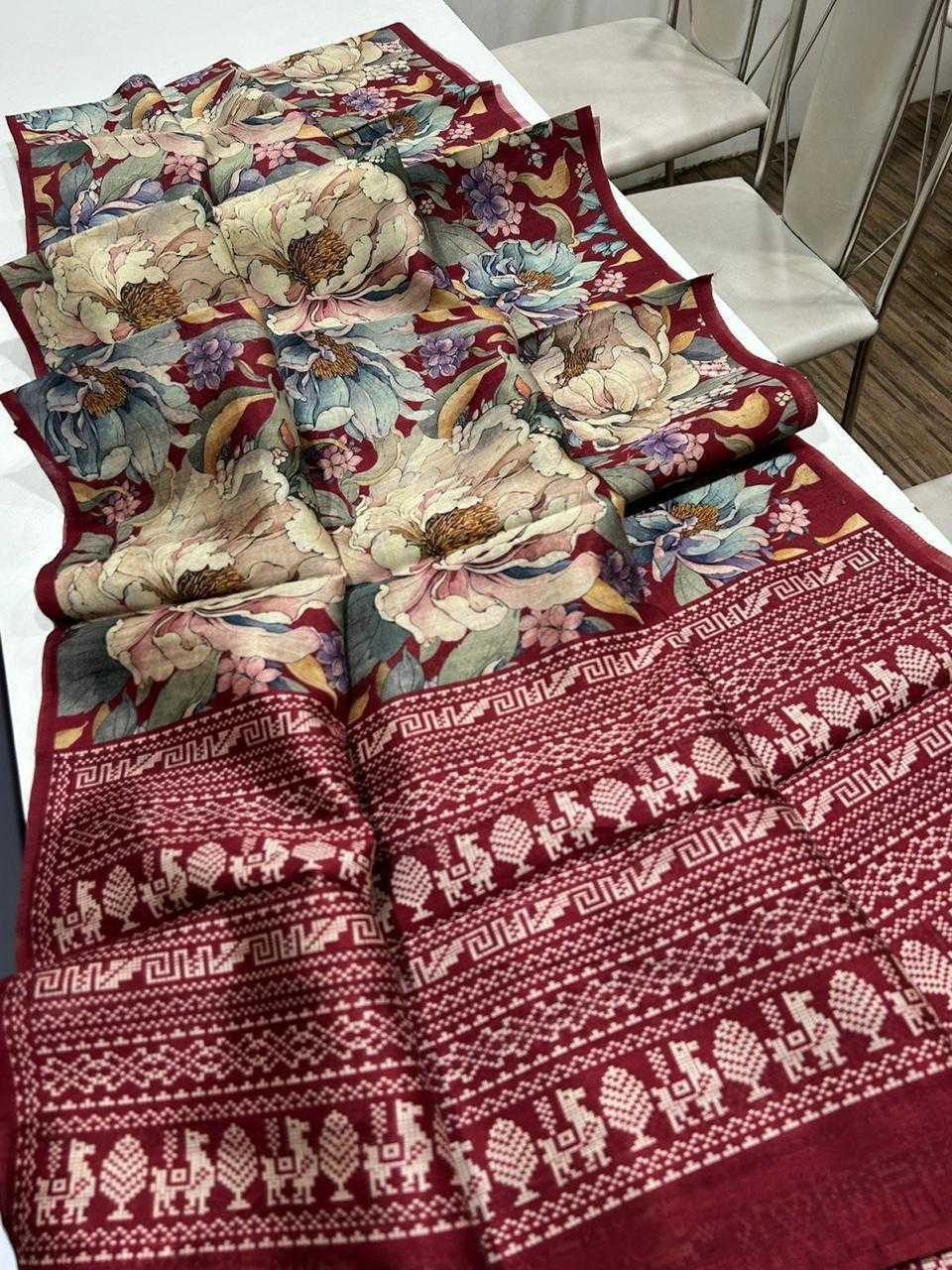 YNF Wholesale Tussar Silk Printed Sarees  | Surat Manufacturer