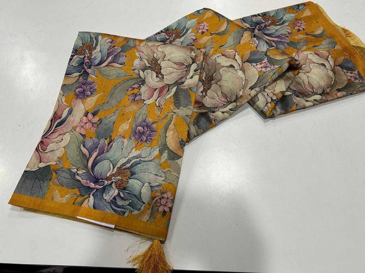 YNF Wholesale Tussar Silk Printed Sarees  | Surat Manufacturer
