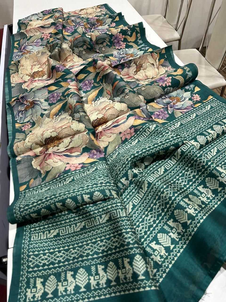 YNF Wholesale Tussar Silk Printed Sarees  | Surat Manufacturer
