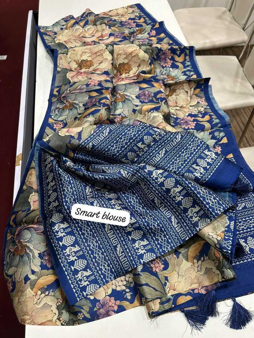 YNF Wholesale Tussar Silk Printed Sarees  | Surat Manufacturer