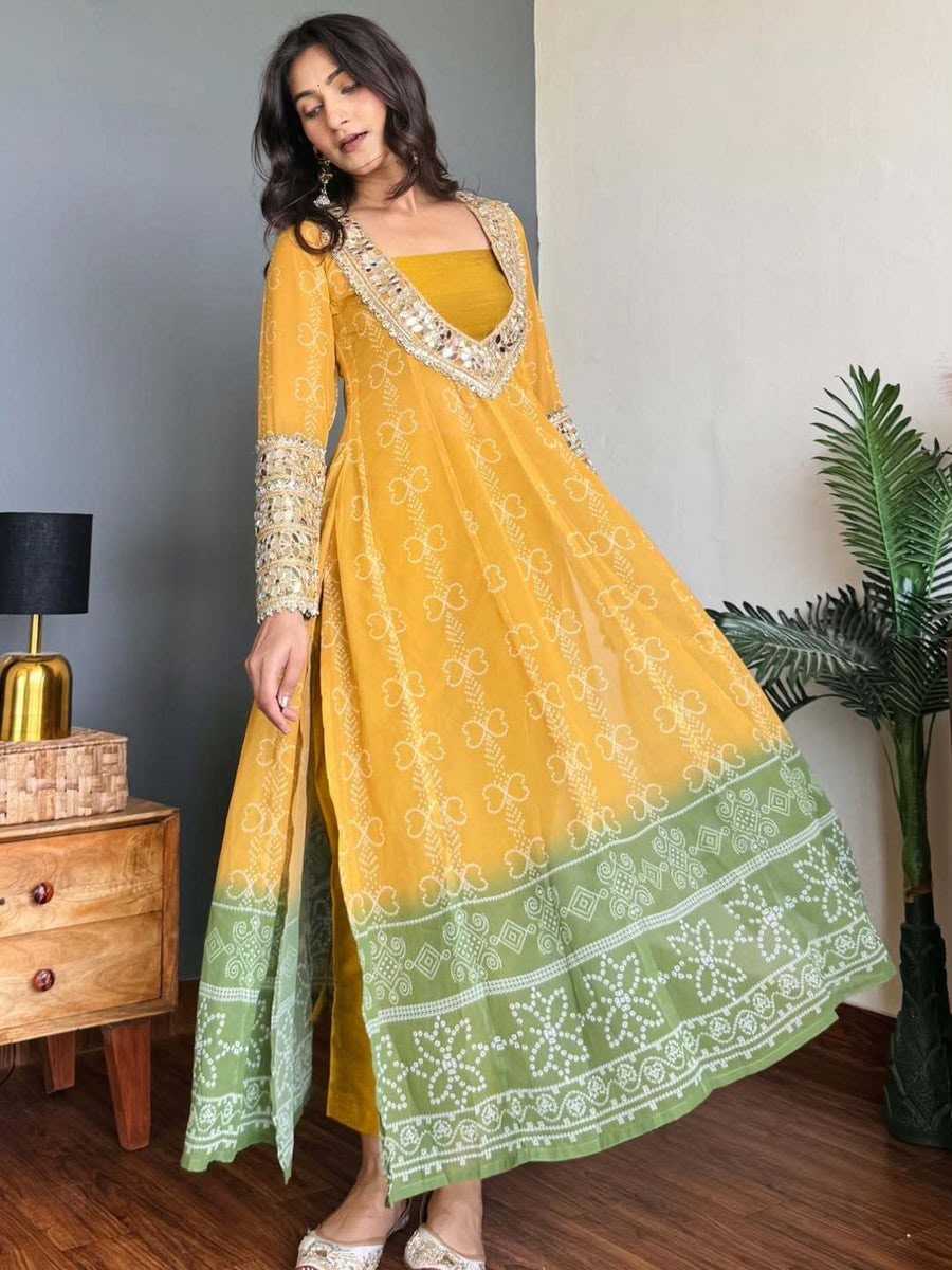 YNF Wholesale Faux Georgette Printed Kurtis  | Surat Manufacturer