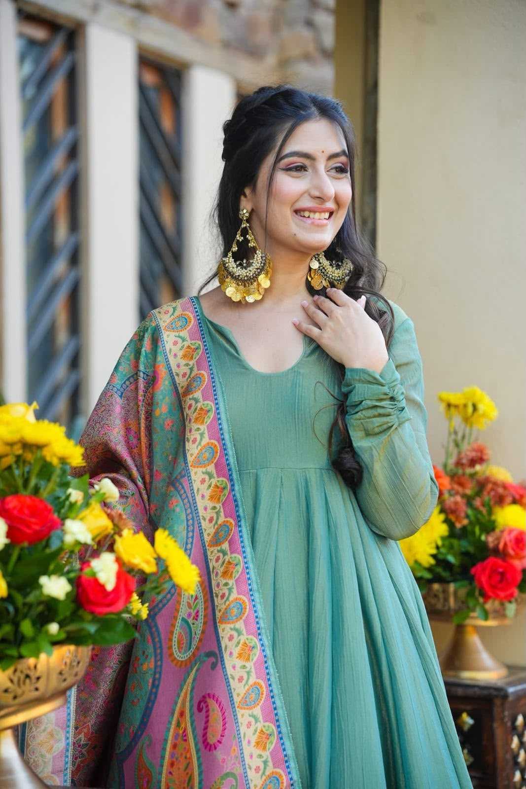 YNF Wholesale Crush Silk Palazzo Suit  | Surat Manufacturer
