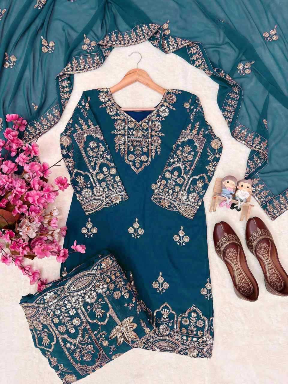 YNF Wholesale Faux Georgette Party Wear Kurtis  | Surat Manufacturer