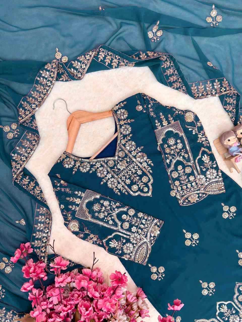 YNF Wholesale Faux Georgette Party Wear Kurtis  | Surat Manufacturer