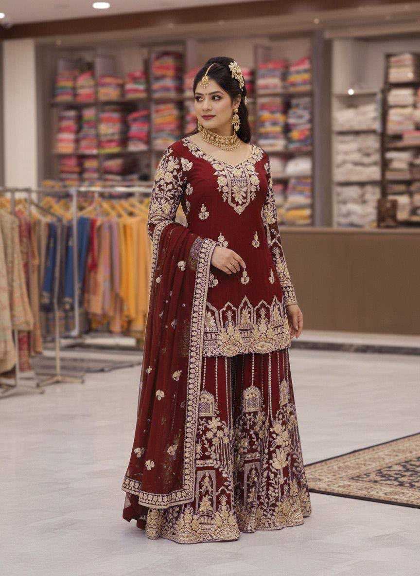YNF Wholesale Faux Georgette Party Wear Kurtis  | Surat Manufacturer