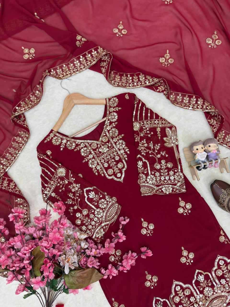 YNF Wholesale Faux Georgette Party Wear Kurtis  | Surat Manufacturer