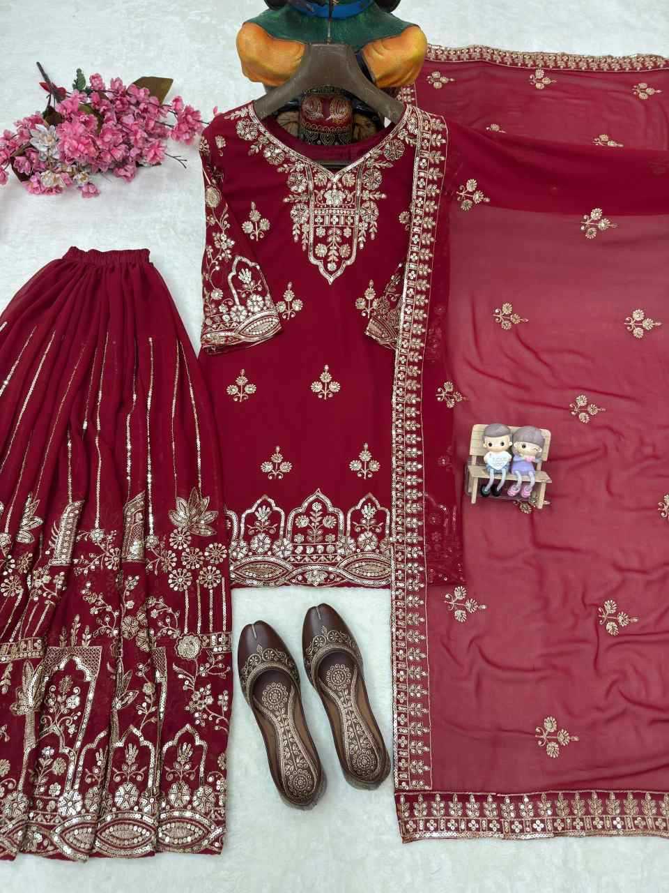 YNF Wholesale Faux Georgette Party Wear Kurtis  | Surat Manufacturer