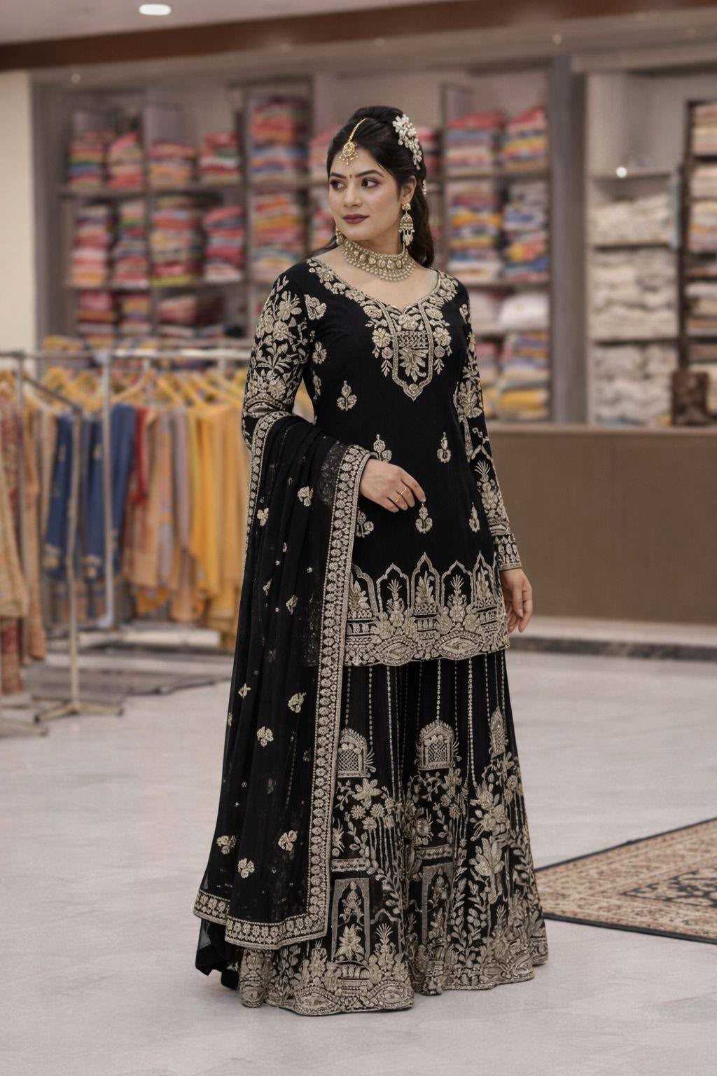YNF Wholesale Faux Georgette Party Wear Kurtis  | Surat Manufacturer