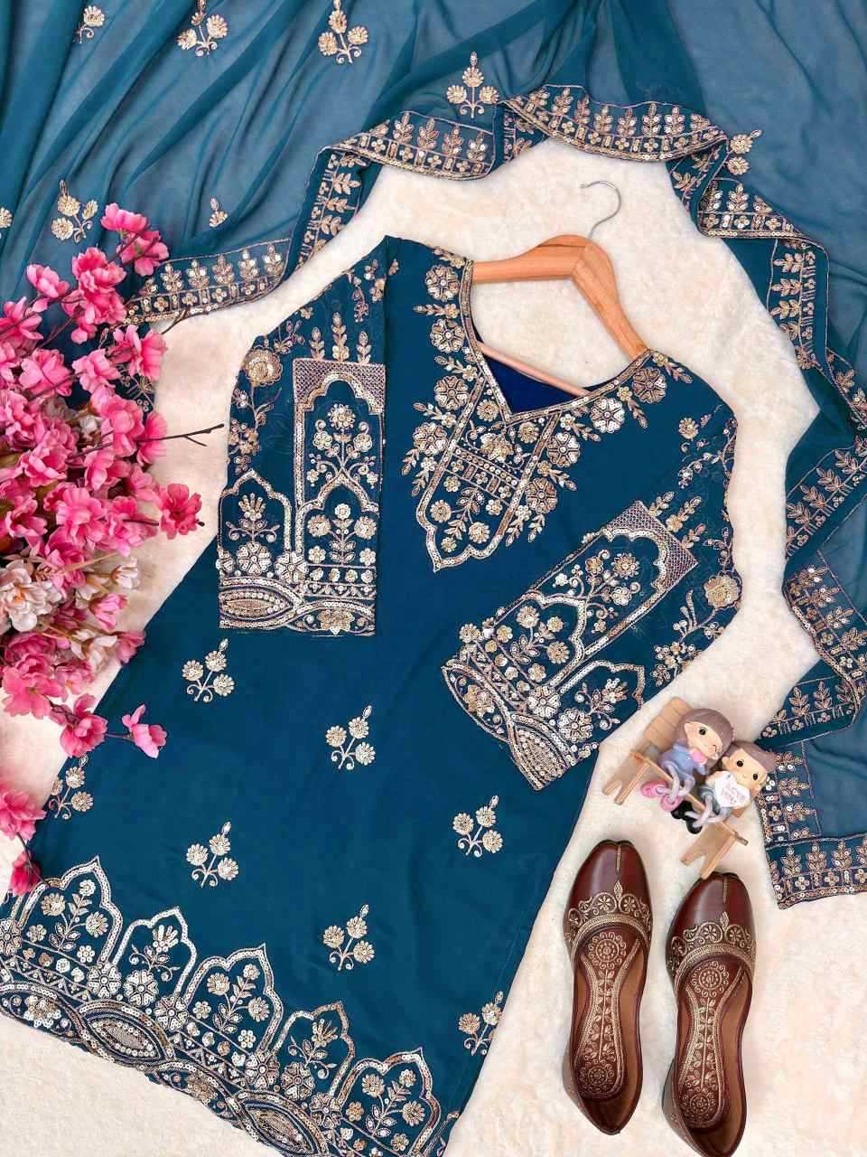 YNF Wholesale Faux Georgette Party Wear Kurtis  | Surat Manufacturer