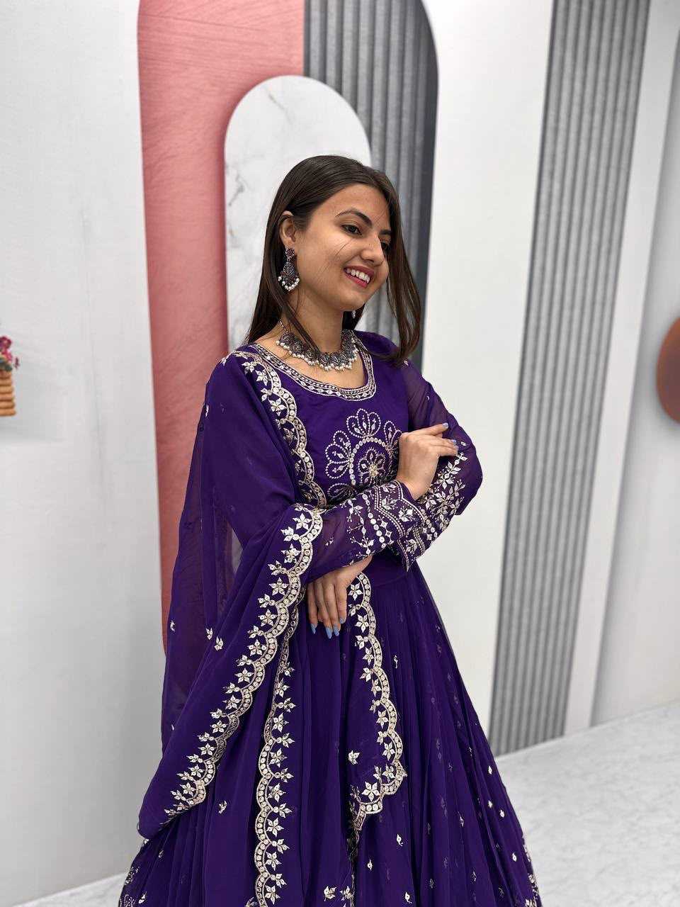 YNF Wholesale Faux Georgette Embroidered Lehenga  | Surat Manufacturer