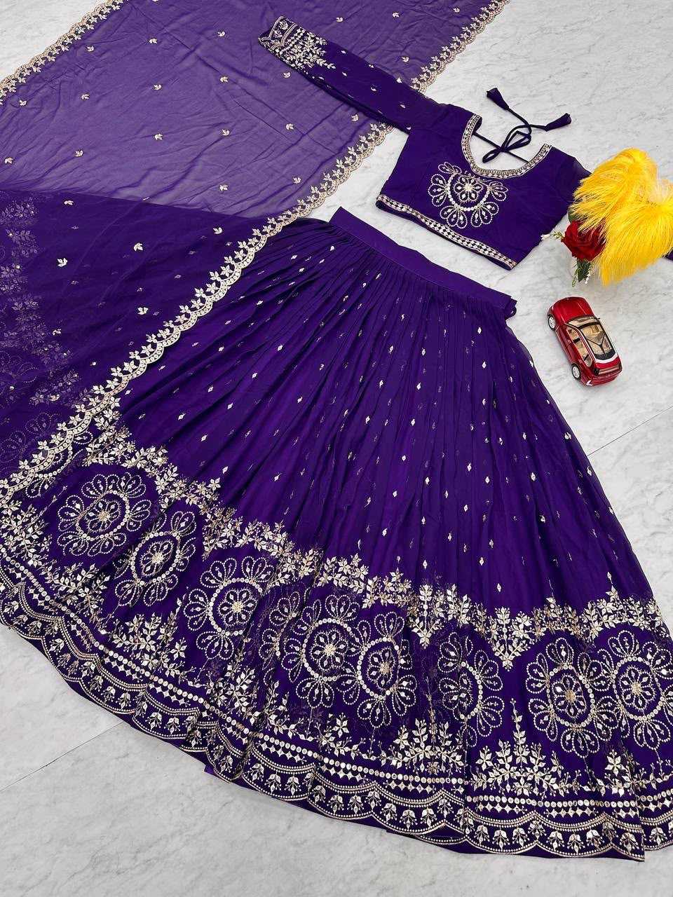 YNF Wholesale Faux Georgette Embroidered Lehenga  | Surat Manufacturer