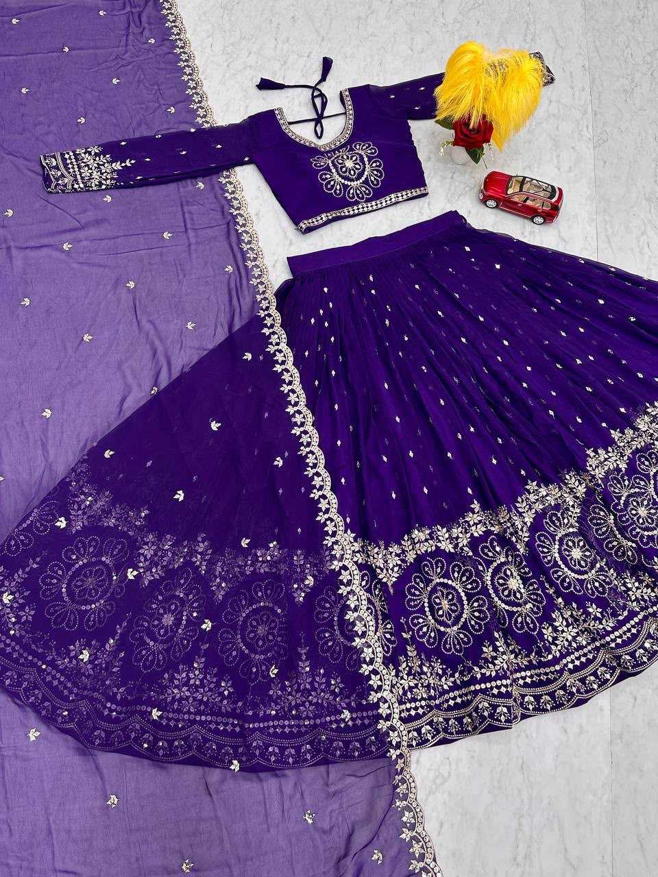 YNF Wholesale Faux Georgette Embroidered Lehenga  | Surat Manufacturer