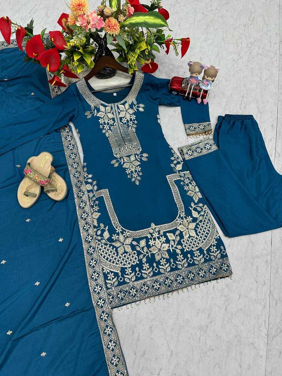 YNF Wholesale Chinon Embroidery Suits  | Surat Manufacturer
