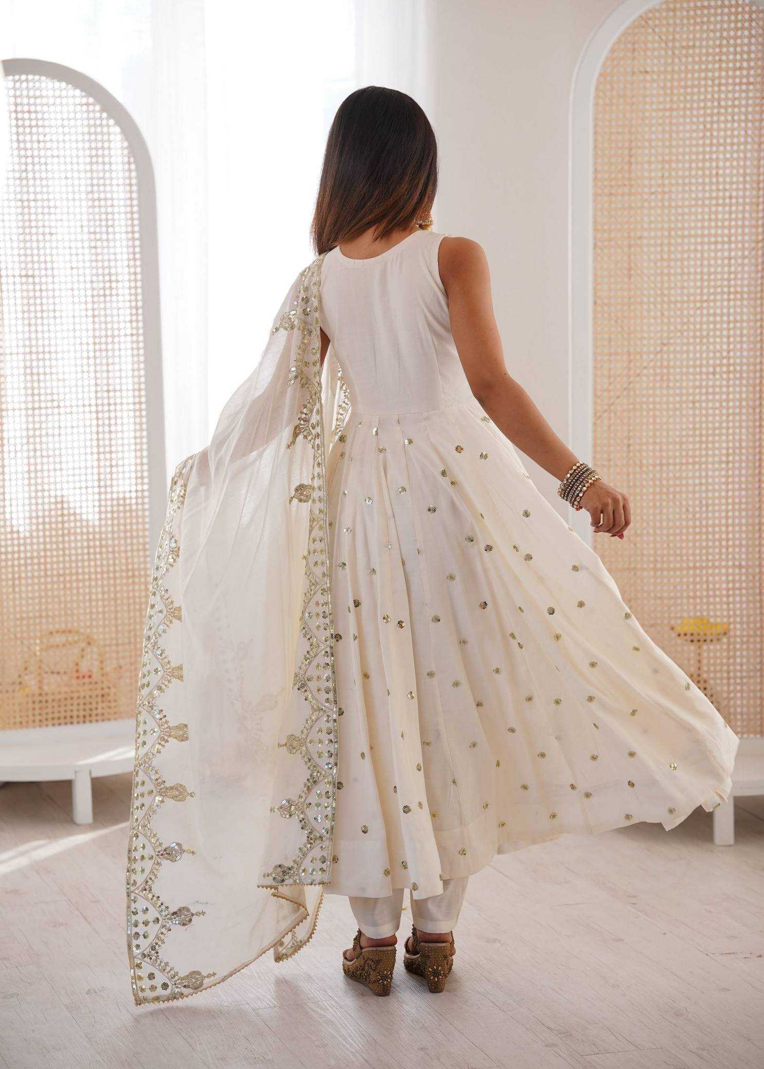 YNF Wholesale Heavy Roman Silk Embroidery Gowns  | Surat Manufacturer