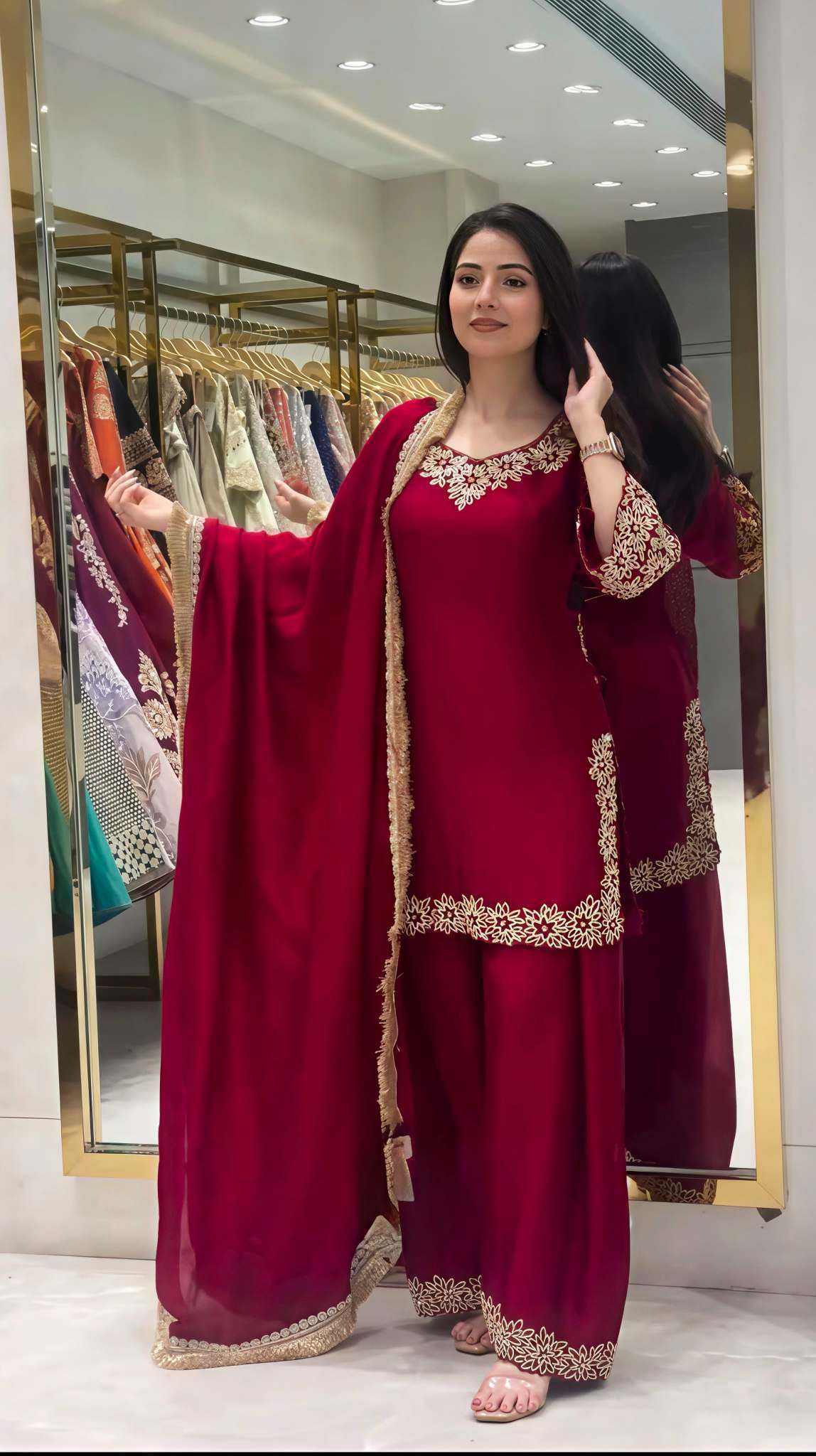YNF Wholesale Faux Blooming Embroidery Suits  | Surat Manufacturer