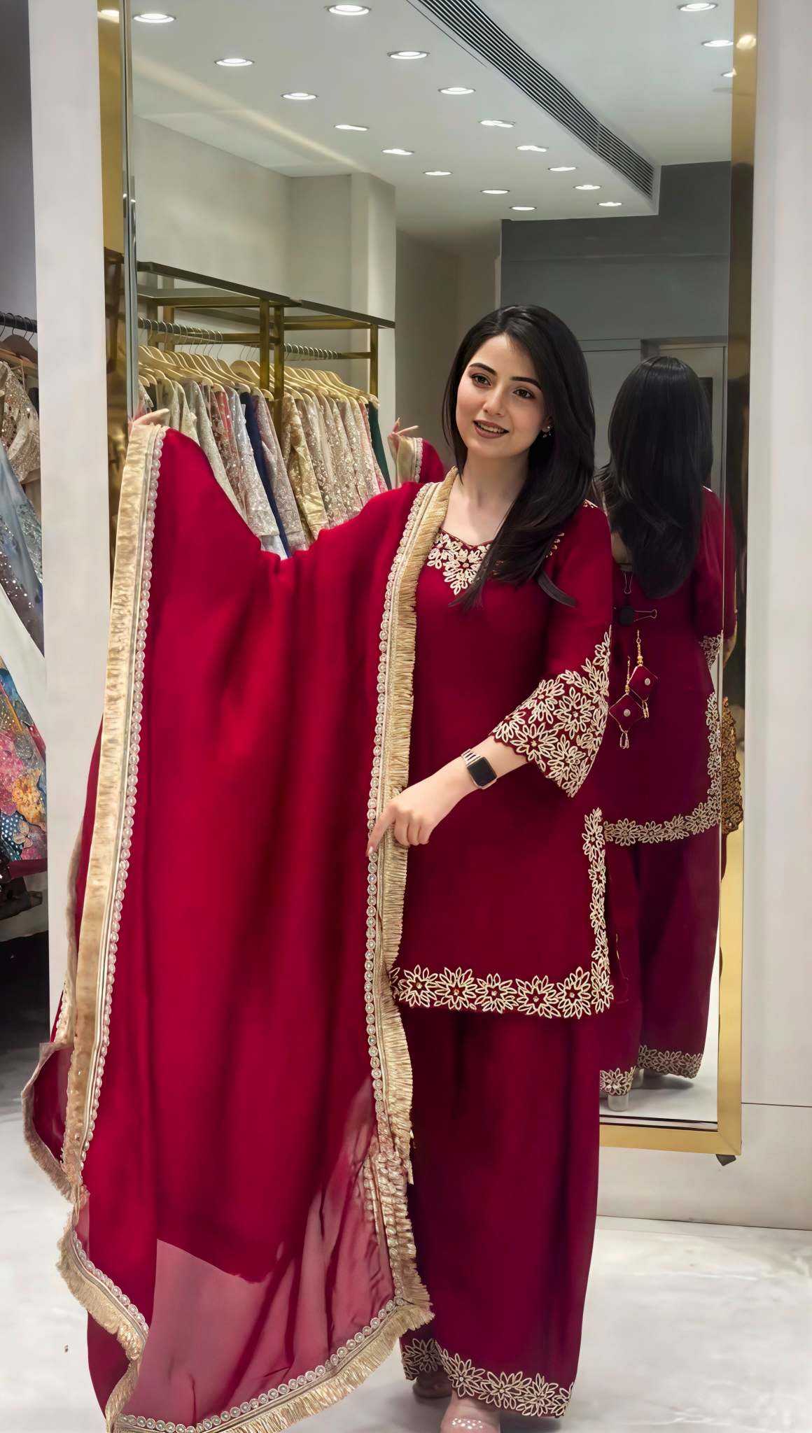 YNF Wholesale Faux Blooming Embroidery Suits  | Surat Manufacturer