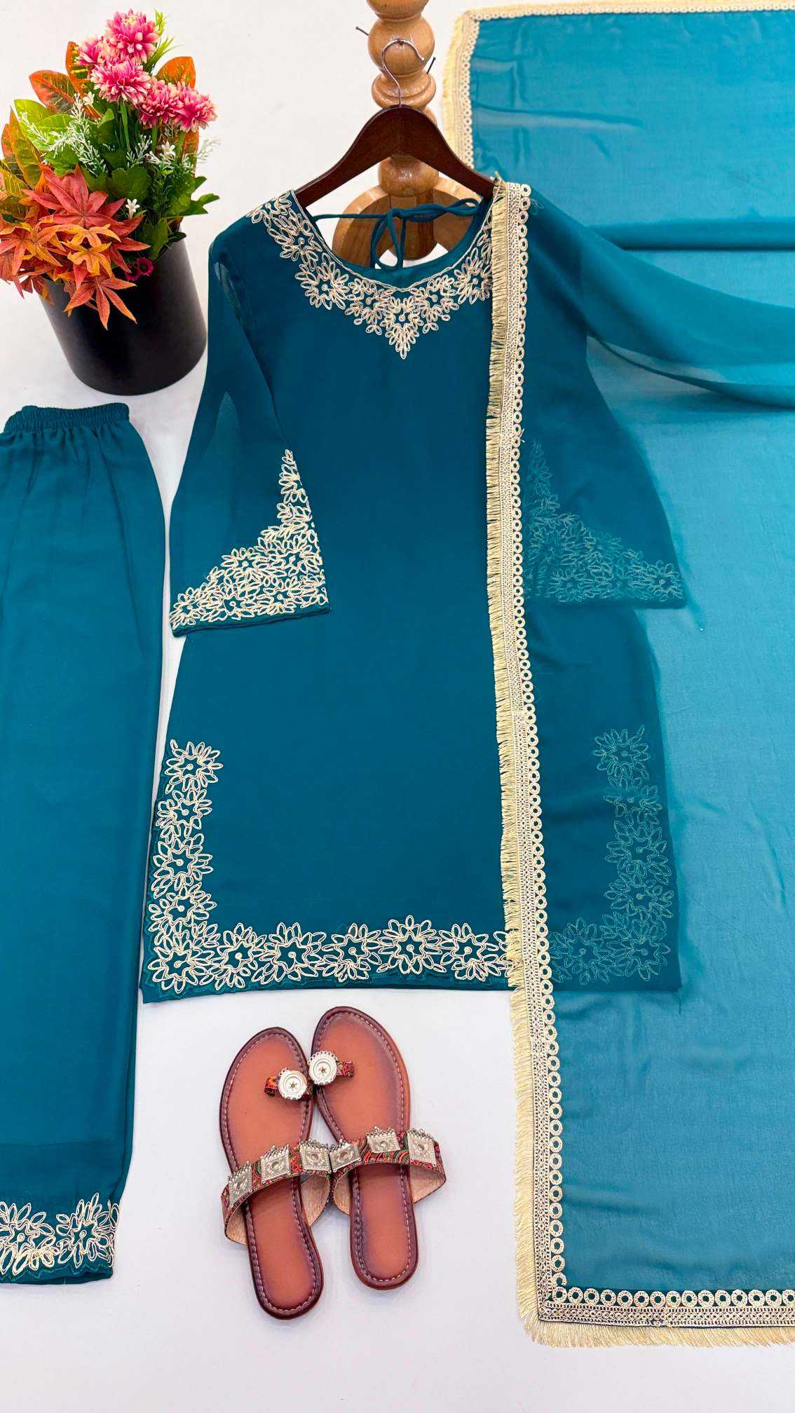 YNF Wholesale Faux Blooming Embroidery Suits  | Surat Manufacturer