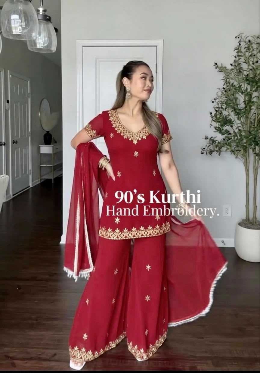 YNF Wholesale Faux Georgette Sharara Salwar Suits  | Surat Manufacturer