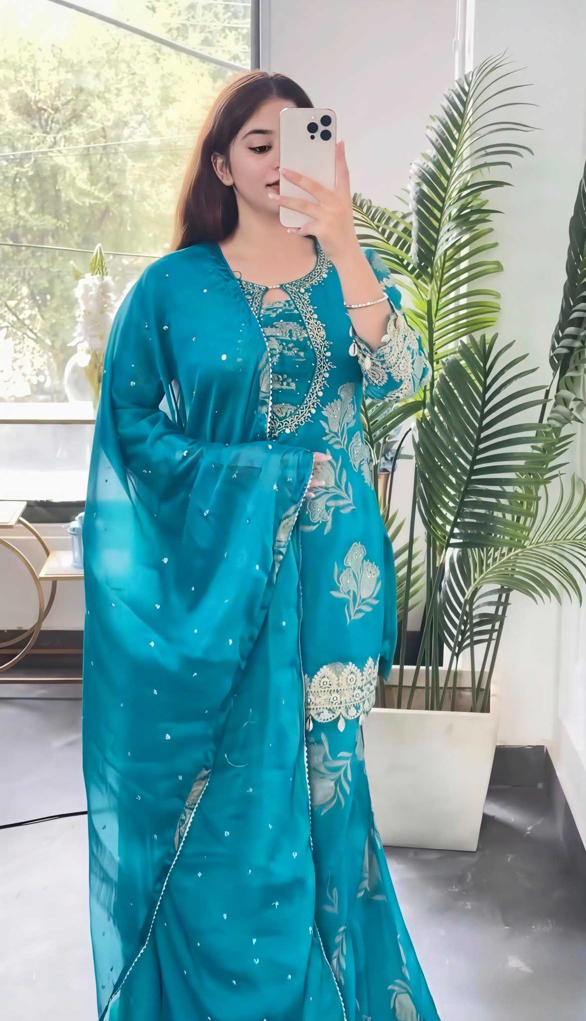 YNF Wholesale Faux Georgette Embroidery Suits  | Surat Manufacturer